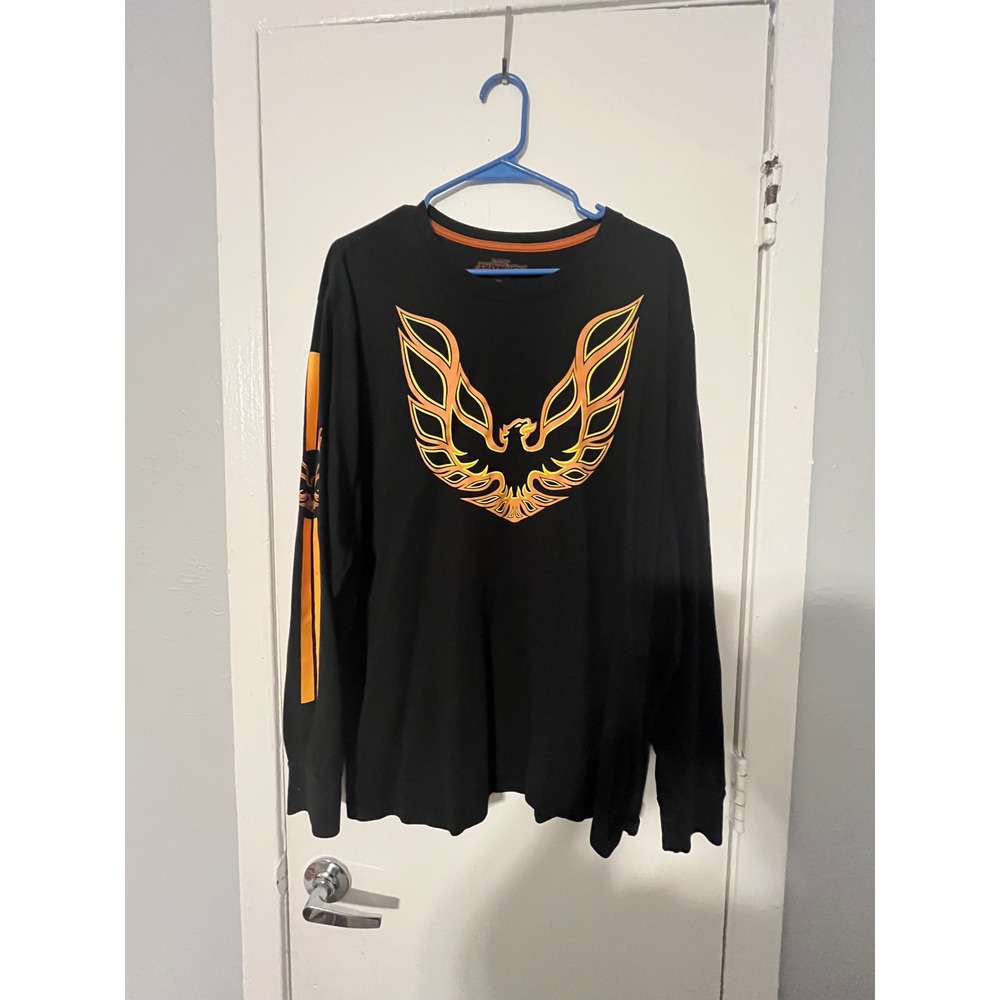 Chevrolet Pontiac Trans Am Firebird Long Sleeve Graphic Tee Black Mens 2XL